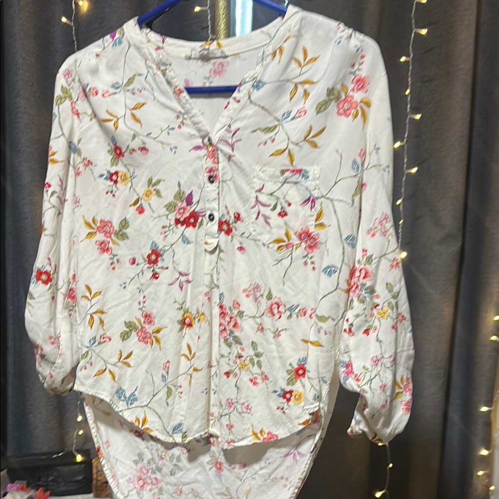 No.141 Love Tree Floral Blouse - White and Multicolor
